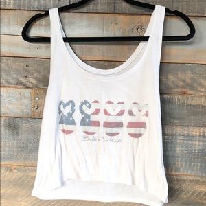 American Flag Kettlebell Crop Top